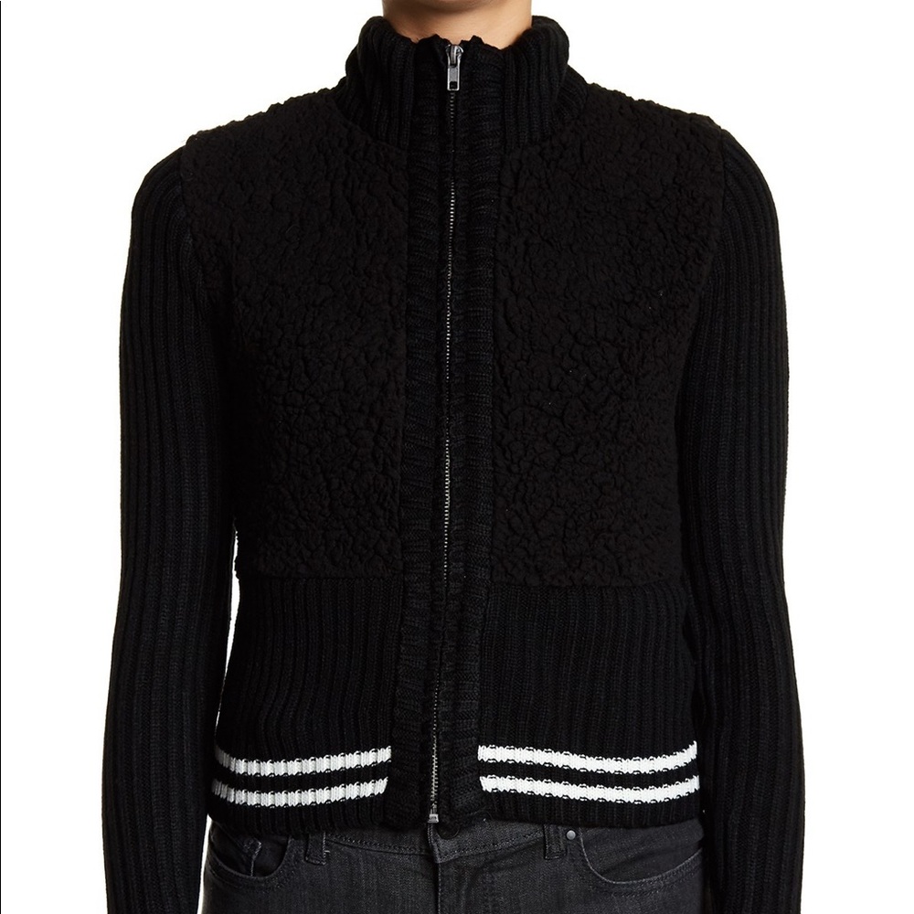 NWT faux shearling zip jacket - Picture 2 of 4